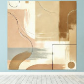 Moderne Abstracte aardse tonen Canvas Afdruk (Insitu (Houten vloer))