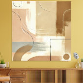 Moderne Abstracte aardse tonen Canvas Afdruk (Insitu (Woonkamer))