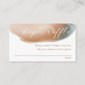 Moderne abstracte aardtinten baby, luidop informatiekaartje (Voorkant)