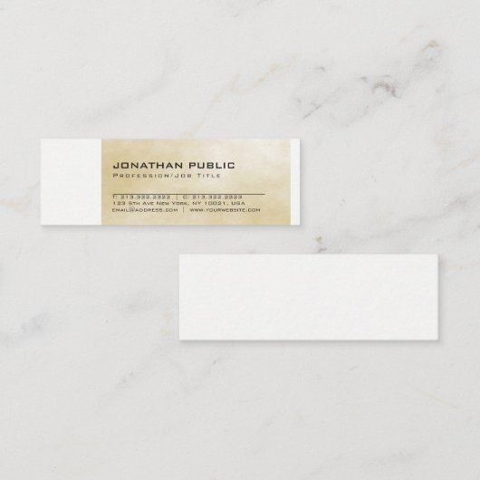 Moderne Abstracte achtergrond Professionele Plain Mini Visitekaartje (Voorkant / Achterkant)