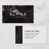 Moderne Abstracte achtergrond van zwart-Silk Visitekaartje (Voorkant / Achterkant)