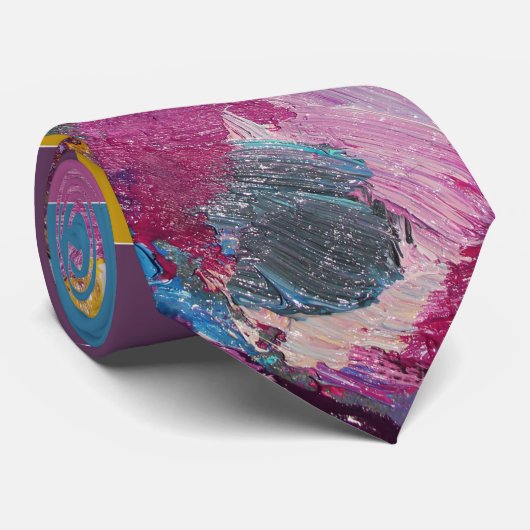 Moderne Abstracte acrylschilderkunst kunstenaar Stropdas (Opgerold)