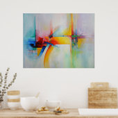 Moderne Abstracte acrylverf Poster (Keuken)