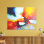 Moderne Abstracte acrylverf van Serdar Hizli Canvas Afdruk (Insitu (Woonkamer))