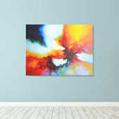 Moderne Abstracte acrylverf van Serdar Hizli Canvas Afdruk (Insitu (Houten vloer))