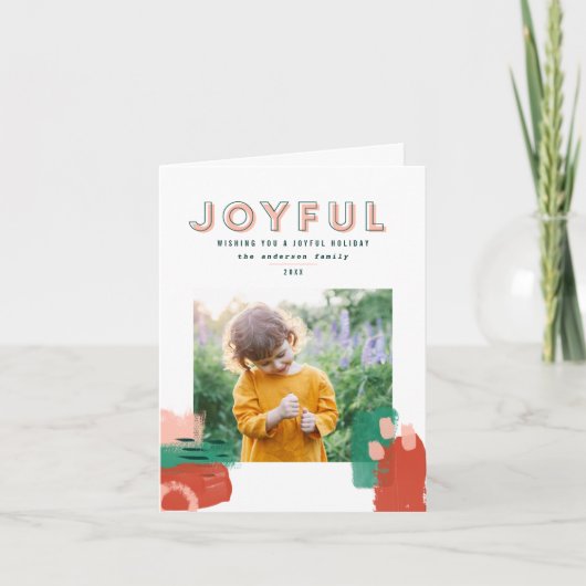 Moderne abstracte afbeelding rood, roze + groene f aankondiging (Voorkant)