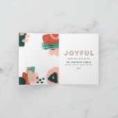 Moderne abstracte afbeelding rood, roze + groene f aankondiging (Binnen)