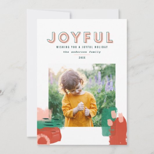 Moderne abstracte afbeelding rood, roze + groene f aankondiging (Voorkant)