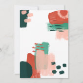 Moderne abstracte afbeelding rood, roze + groene f aankondiging (Achterkant)