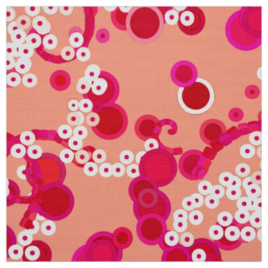 Moderne Abstracte afdruk van Confetti, koraal en F Stof (Swatch)