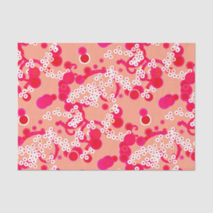 Moderne Abstracte afdruk van Confetti, koraal en F Tissuepapier
