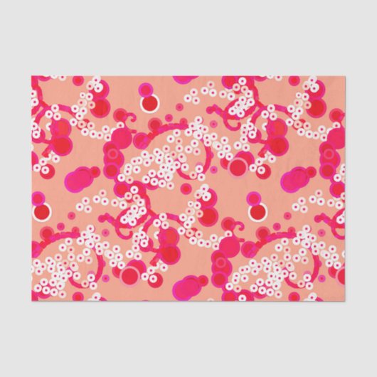 Moderne Abstracte afdruk van Confetti, koraal en F Tissuepapier (Voorkant)