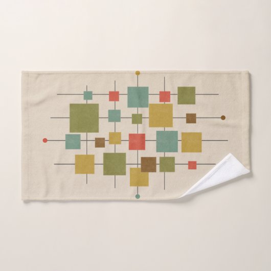 Moderne Abstracte afdrukken halverwege de eeuw Handdoek (Handdoek)