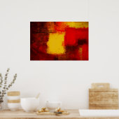 Moderne Abstracte afdrukminimalistische kunstdecor Poster (Keuken)