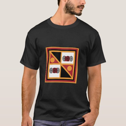 Moderne abstracte Afrikaanse kunst T-shirt (Voorkant)