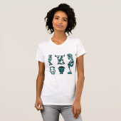 Moderne abstracte Afrikaanse kunst T-shirt (Voorkant volledig)