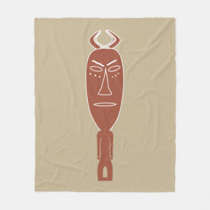 Moderne abstracte Afrikaanse stam silhouet Fleece Deken