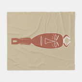 Moderne abstracte Afrikaanse stam silhouet Fleece Deken (Voorkant (Horizontaal))