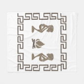 Moderne Abstracte Afrikaanse stamkunst Fleece Deken (Voorkant (Horizontaal))