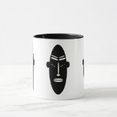 Moderne abstracte Afrikaanse tatoeage gezichtskuns Mok (Midden)
