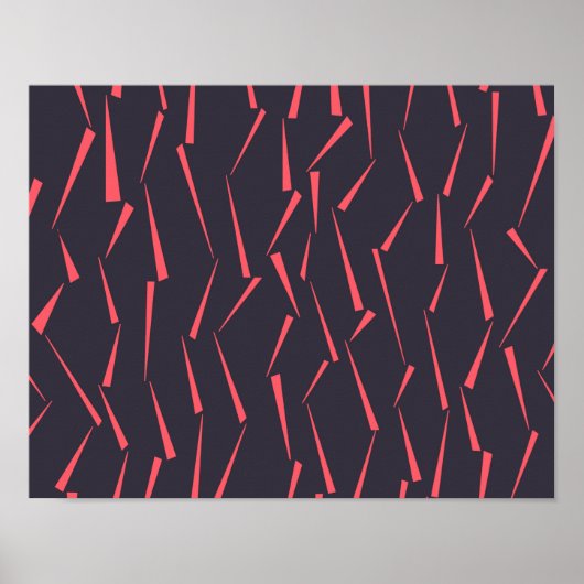 Moderne abstracte, afspeelbare geometrische drieho poster (Voorkant)