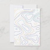 Moderne Abstracte Afstudeerfeest Voor Senioren Bedankkaart (Achterkant)