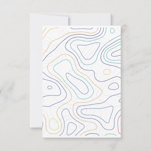 Moderne Abstracte Afstudeerfeest Voor Senioren Bedankkaart (Achterkant)