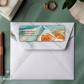 Moderne Abstracte Agaat Jade Terracotta Etiket