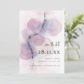 Moderne Abstracte Alcohol Ink Art Pink Save the Da Kaart (Staand voorkant)