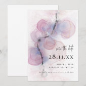 Moderne Abstracte Alcohol Ink Art Pink Save the Da Kaart (Voorkant / Achterkant)