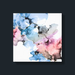 Moderne Abstracte alcohol Inkt blauw roze goud Canvas Afdruk<br><div class="desc">Door te experimenteren met alcoholinkt kon ik prachtige effecten en prachtige kleuren krijgen. Enorme blauwe,  pruimen en paars met goudaanrakingen op dit omwikkelde canvas. Toon het in uw moderne thuisdecor voor een aanraking van kleur.</div>