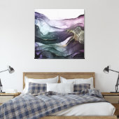 Moderne abstracte alcoholinkt, gerekt canvas afdruk (Insitu (Slaapkamer))