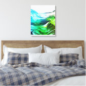Moderne abstracte alcoholinkt, gerekt canvas afdruk (Insitu (Slaapkamer))
