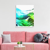 Moderne abstracte alcoholinkt, gerekt canvas afdruk (Insitu (Woonkamer))