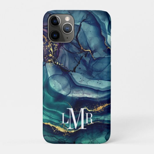 Moderne Abstracte Alcoholinkt iPhone / iPad-hoes Case-Mate iPhone Case (Achterkant)