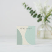 Moderne Abstracte Aqua Blue Blank Jewelry-display Vierkante Visitekaartje (Staand voorkant)