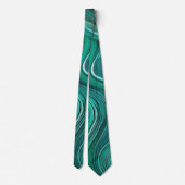 Moderne Abstracte Aqua Swirl Stropdas (Achterkant)