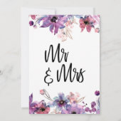 Moderne Abstracte Aquarel Bloemen Verlaten Stillet Kaart (Achterkant)