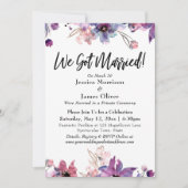 Moderne Abstracte Aquarel Bloemen We Zijn Getrouwd Kaart (Voorkant)