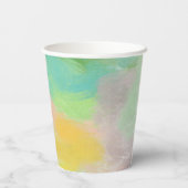 Moderne Abstracte Aquarel Bruidsdouche Custom Papieren Bekers (Achterkant)