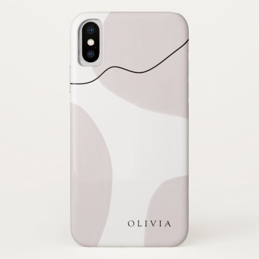 Moderne Abstracte Aquarel | Chic Neutraal Case-Mate iPhone Case (Achterkant)