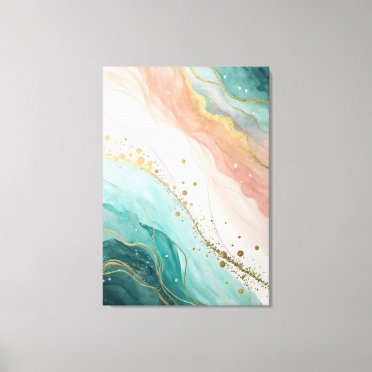 Moderne Abstracte Aquarel Wandkunst Canvas Afdruk (Voorkant)