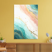 Moderne Abstracte Aquarel Wandkunst Canvas Afdruk (Insitu (Woonkamer))