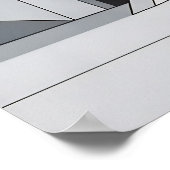 Moderne Abstracte Architectonische Gele Accenten Poster (Hoek)
