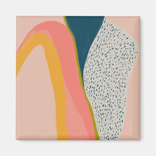 Moderne Abstracte Art Colorful iPhone Case Magneet (Voorkant)