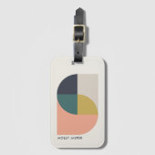 Moderne Abstracte art elegant geometrisch minimali Bagagelabel (Voorkant (verticaal))