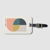 Moderne Abstracte art elegant geometrisch minimali Bagagelabel (Voorkant (horizontaal))