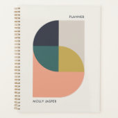 Moderne Abstracte art elegant geometrisch minimali Planner (Voorkant)