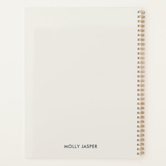 Moderne Abstracte art elegant geometrisch minimali Planner (Achterkant)