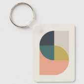 Moderne Abstracte art elegant geometrisch minimali Sleutelhanger (Voorkant)